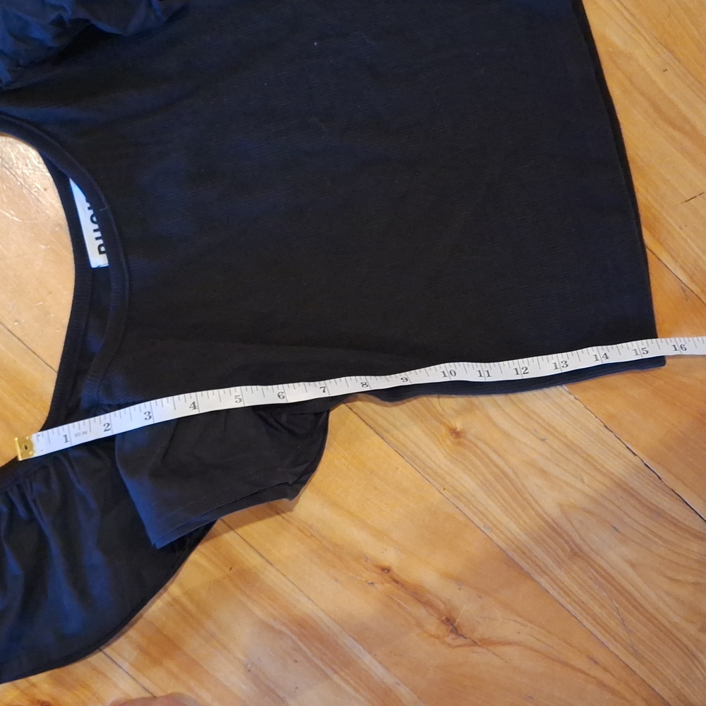 Bucket List Black Ruffle Ribbed Tee - Picture 10 of 10